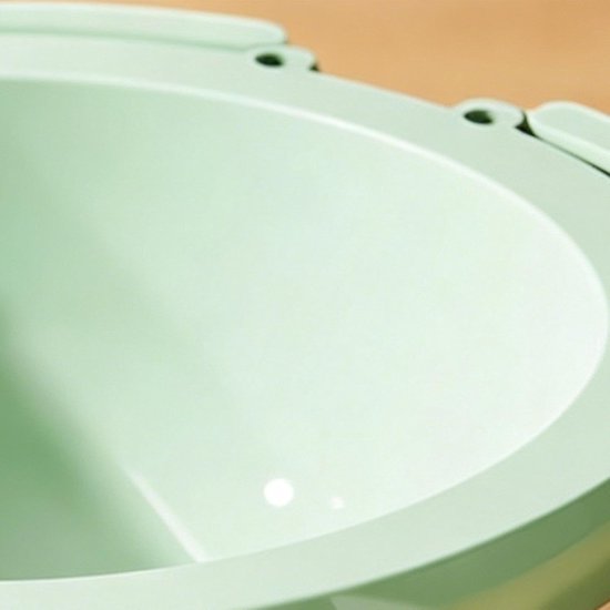 Wasmand met Zeef - Opbergmand - Voedselbereiding - Inklapbaar Ontwerp - 12x25x12 cm - Groen — afbeelding 5