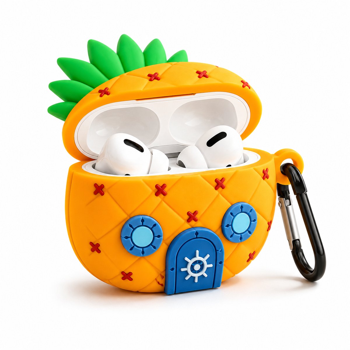 Schattige Spongebob Style Ananas Huisje AirPods Pro 2 Case – Beschermhoes met Iconisch Ontwerp en Anti-val Bescherming