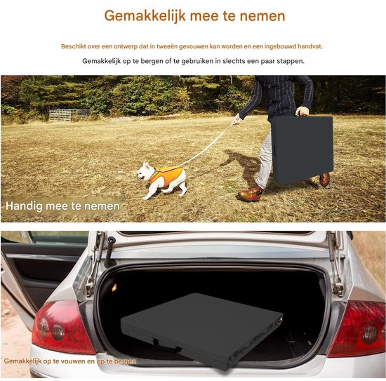 Klaptafel Opvouwbaar - Campingtafel Verstelbaar In Hoogte - Inklapbare Tafel Met Handgreep - Picknicktafel Heavy Duty Voor Binnen En Buiten Zwart 125x61 cm — afbeelding 5