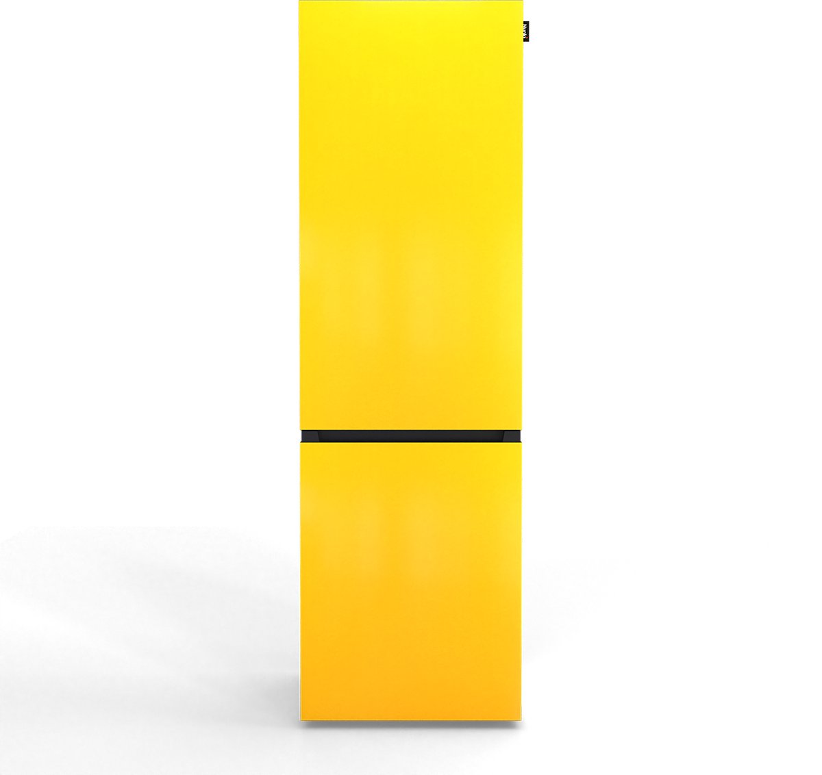 NUNKI LARGECOMBI-FYEL Combi Bottom Koelkast, E, 198+66l, Lucid Yellow Gloss Front