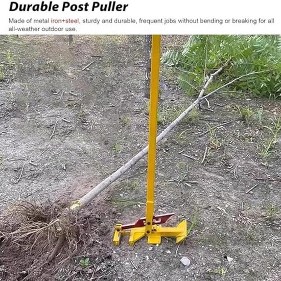 Boomstronk Verwijderaar - Wortel Trekker - Stronken Verwijderen - Verstelbare Klemmen - 1.3m Hefboom - Metaal — afbeelding 2