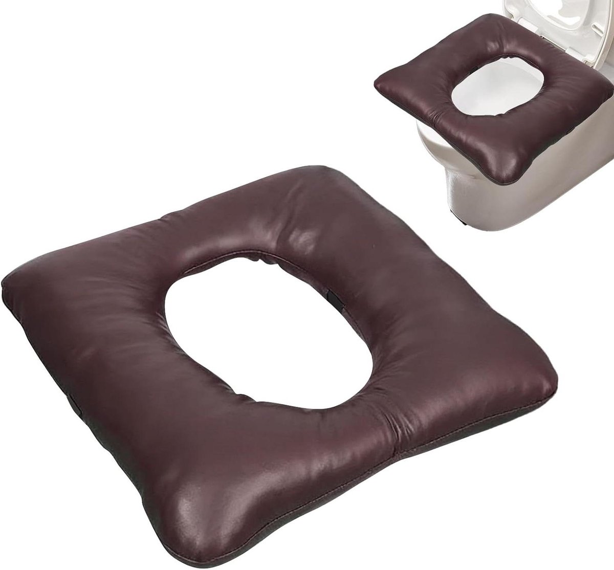 Toiletverhoger - Zitkussen - Veilig Toiletgebruik - Antislip Stabiliteit - 42x42cm - Zwart