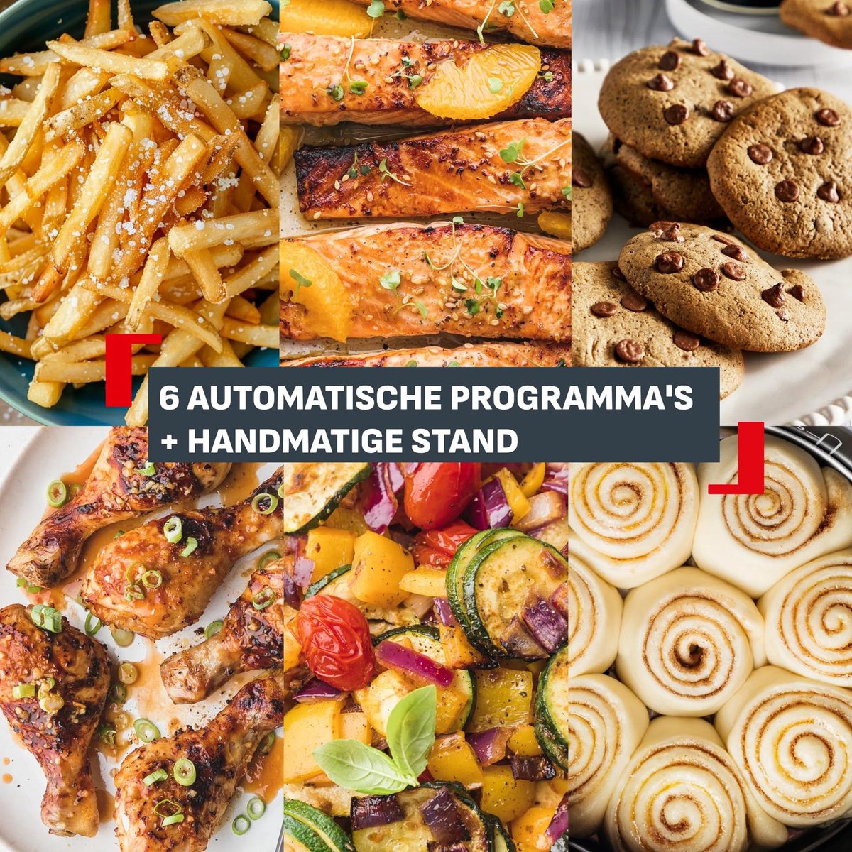 Tefal Dual Easy Fry EY9288 - Dubbele Airfryer XXL 9L - FlexCook GiantZone - EvenFry Technologie - 7 Programma's - Voor 8 Personen thumbnail 3