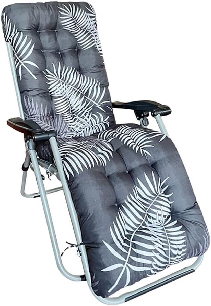 Tuinstoel Kussen - Ligstoel Pad - Buiten Ontspannen - Wasbaar Ontwerp - 48x170cm - Effekleurig