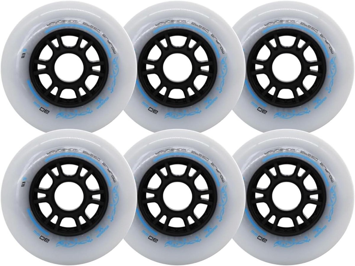 Skeelerwielen Vervangend Rolschaatsen Wielen Soepel Skaten Duurzaam PU Materiaal 6 Pack 80mm