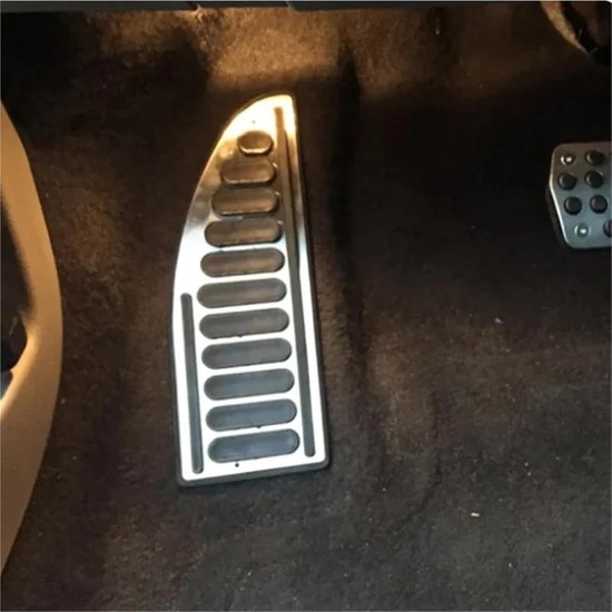 Pedaal Hoes Set - Auto Accessoires - Interieur Verbeteren - Roestvrij Staal - Standaard Maat - Zilverkleurig — afbeelding 2