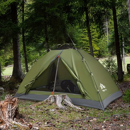 Tent-Camping tent voor 1 persoon-Makkelijke Clip-opzet Campingtent -Compact en Lichtgewicht Draagbaar-Groen. — afbeelding 5