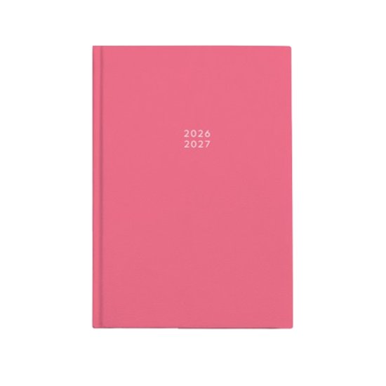 SOHO Agenda - A5 Formaat - 21x14,5cm - Jaar 26/27 - 12 maanden - Juli t/m Juni - 1 week op 2 pagina's - Harde kaft - Happy Colors - Roze