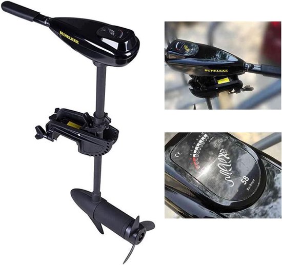 Elektrische buitenboordmotor - Sleepmotor boot - Rustig varen - Milieuvriendelijke aandrijving - 12 Volt - Zwart — afbeelding 4