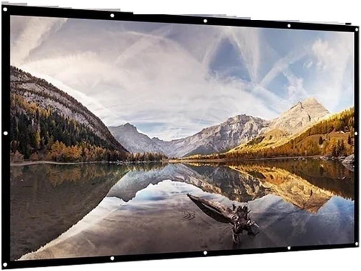 Projectiescherm - Filmscherm - Thuisbioscoop - Draagbaar ontwerp - 180 inch - Wit