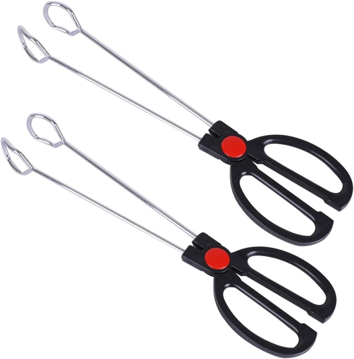 Barbecue Tang Set - Kampeer Tang - Buiten Koken - 2-delig Flexibel Ontwerp - 30.5 cm - Zwart