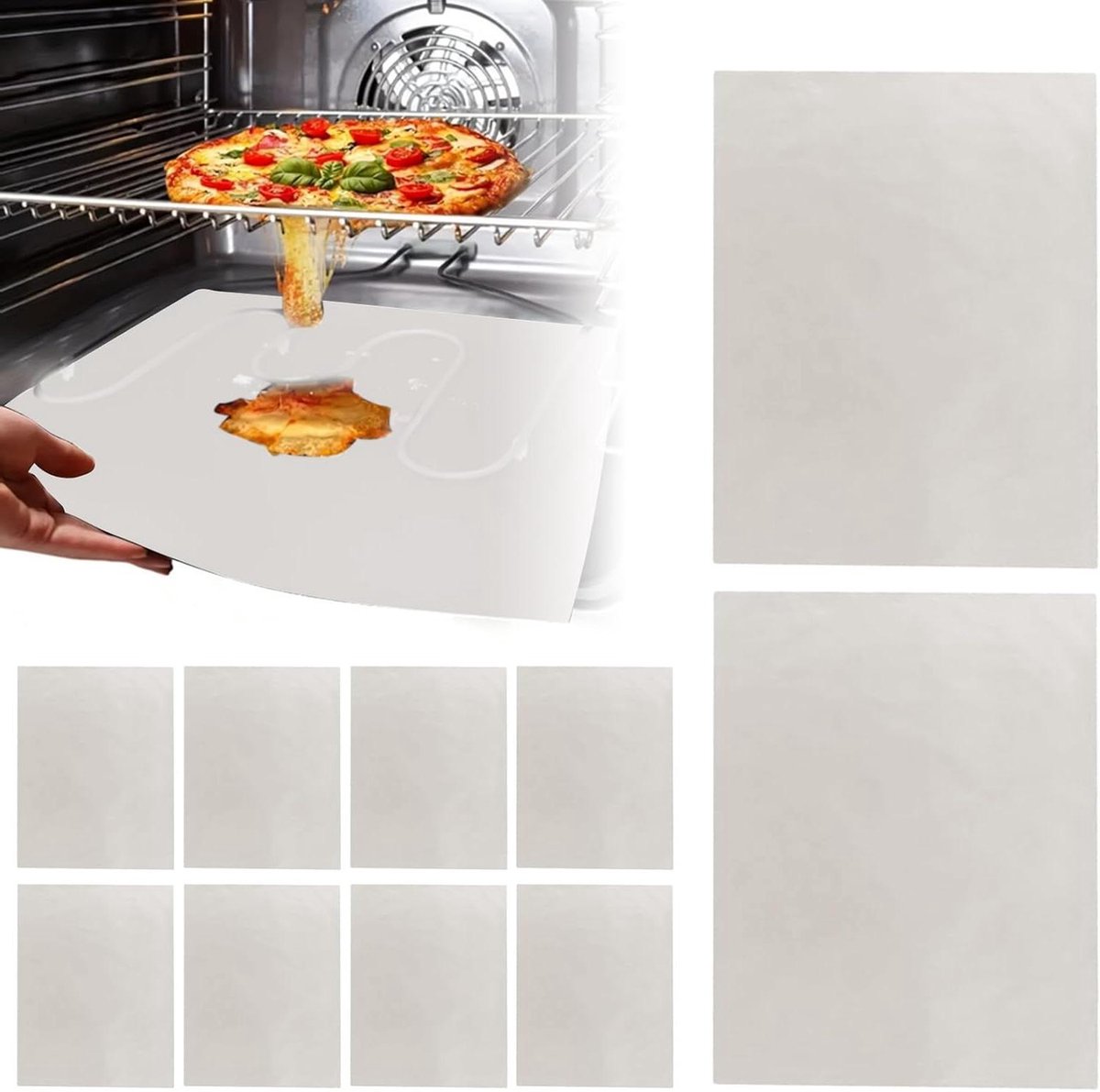 Oven Liner - Bakmat - Moeiteloos Bakken - Hittebestendig Materiaal - 40x30 cm - Wit