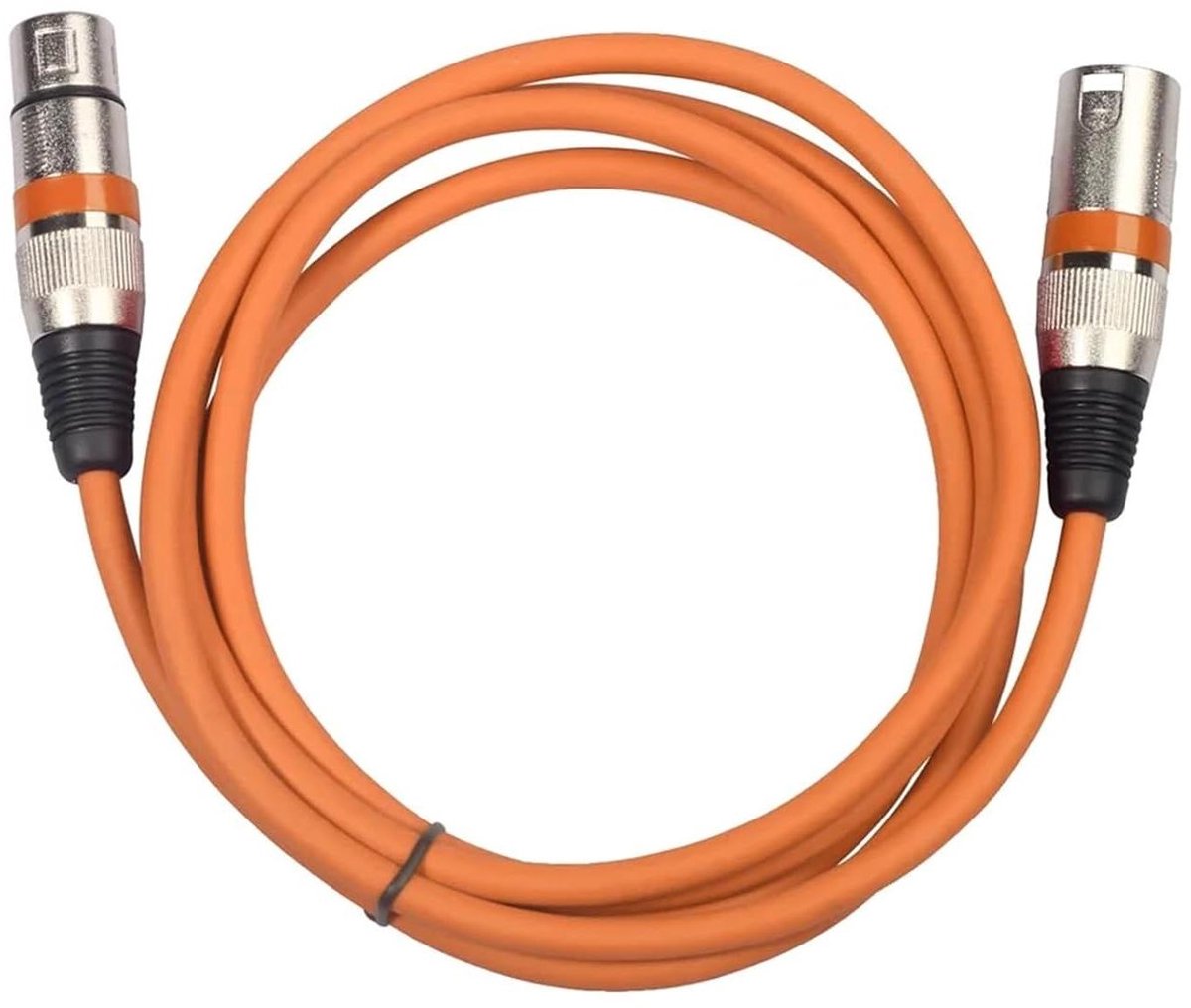 XLR Kabel Set - Audiokabel M/V - Muziek Geluid - OFC Koper Afscherming - 5 Stuks 5m - Oranje
