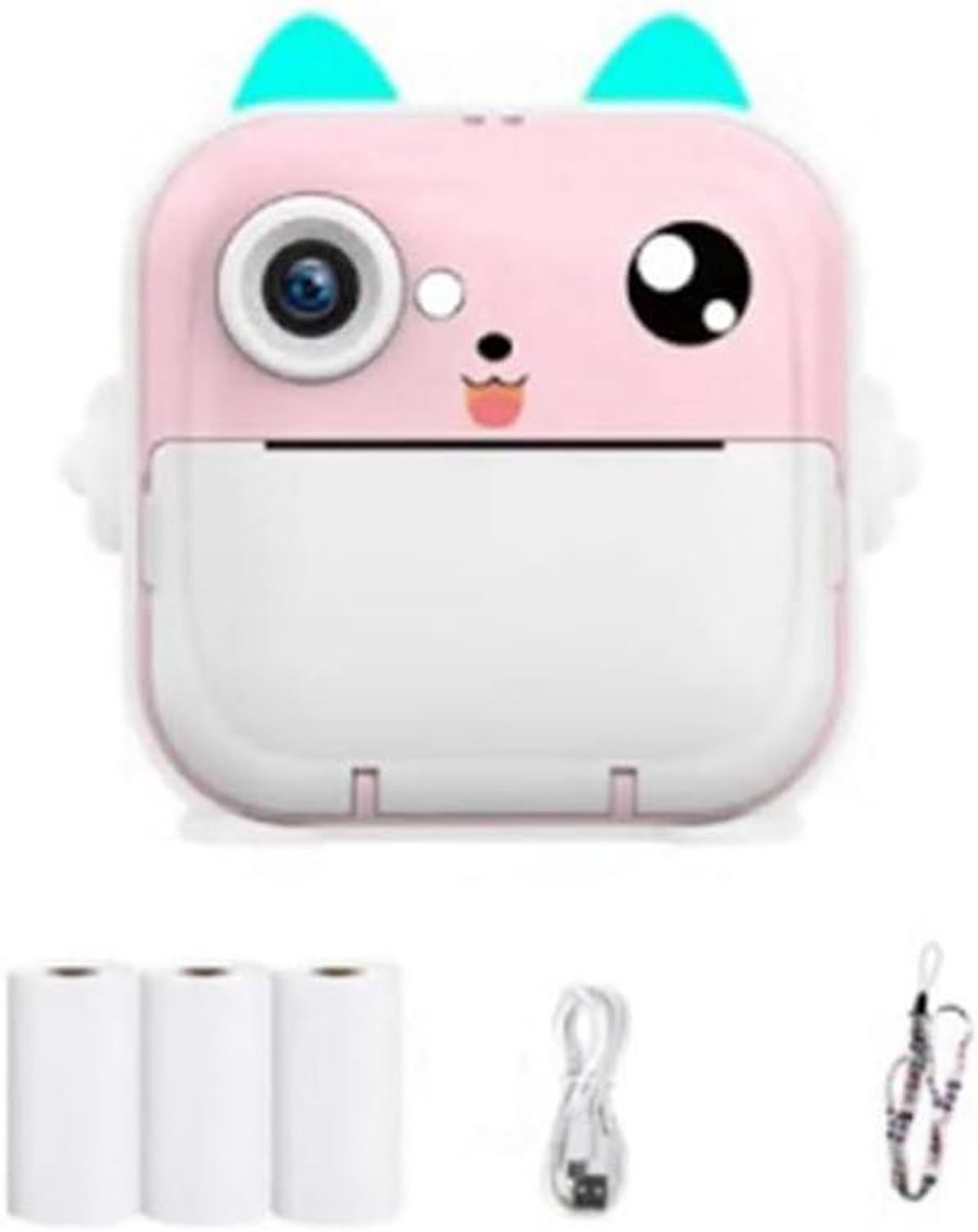 Kinder Camera - Direct Print Camera - Foto's Maken - 4-in-1 Functie - 2.4 Inch Display - Roze