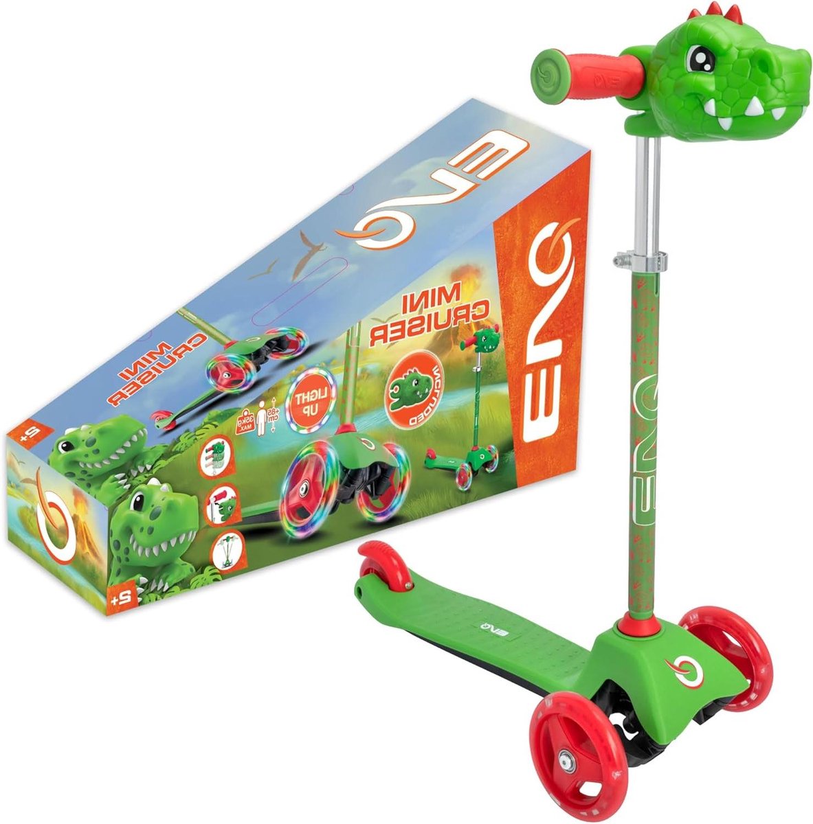 Kinder Driewieler Scooter Loopfiets Mini Cruiser Buiten Spelen Verstelbaar Stuur 62-72 cm