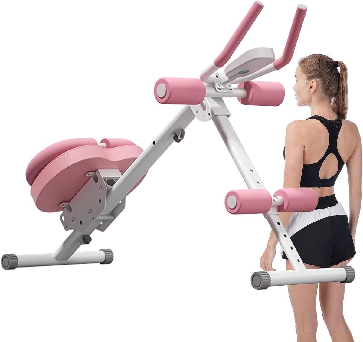 Hoogte Verstelbare Trainer - Buikspierbank Core - Thuis Fitness - Verstelbare Weerstand - Max 200 kg - Zwart