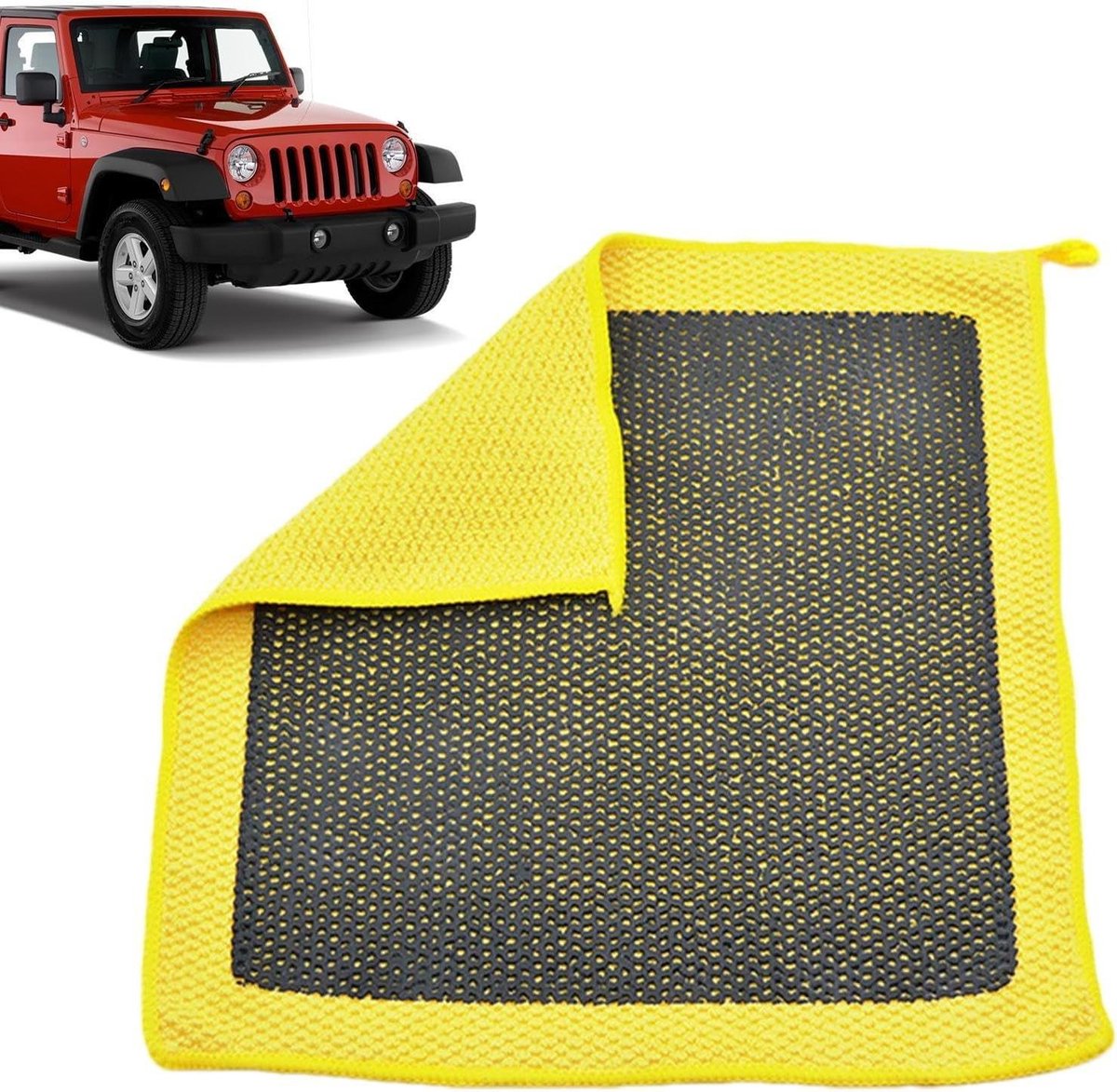 Kleihanddoek Auto - Detailing Doek - Lak Reinigen - Diepe Vlekverwijdering - 30x30 cm - Geel