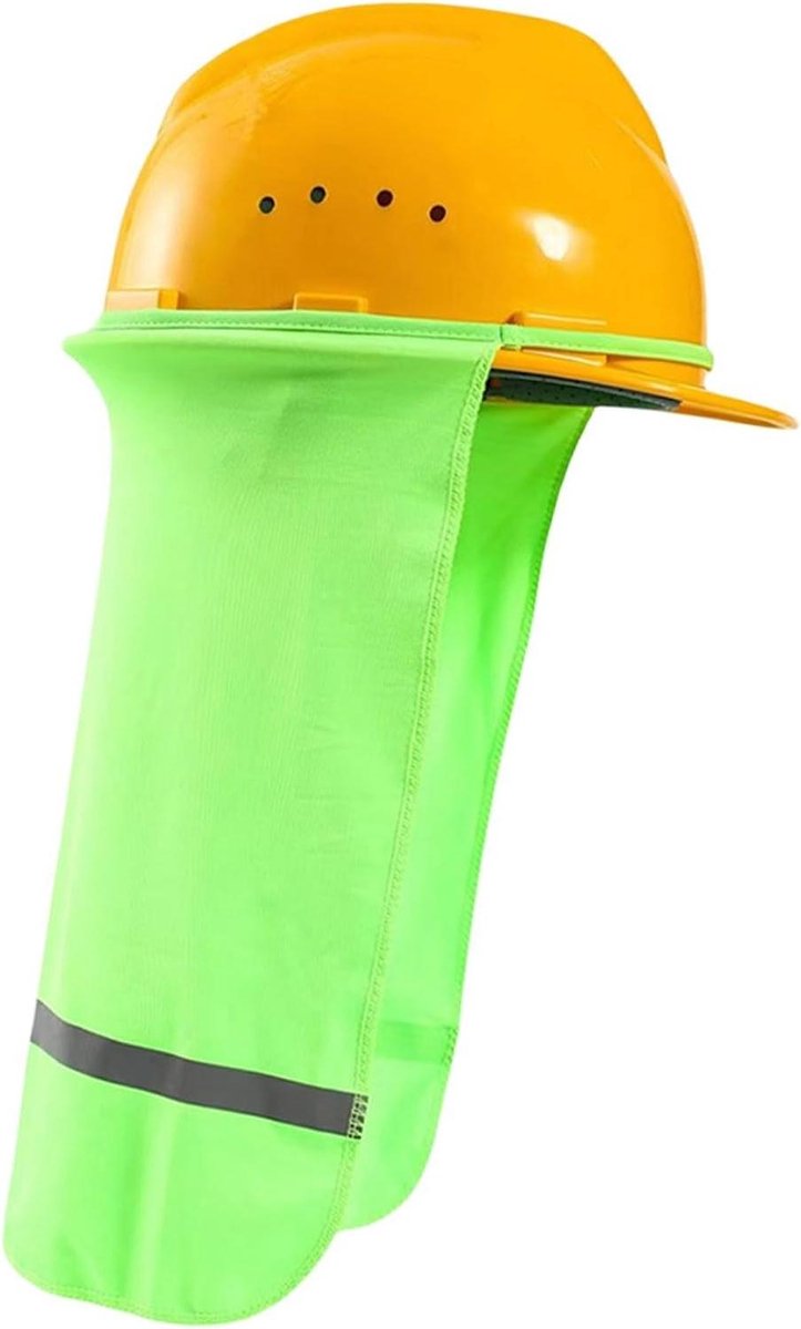 Helm Zonnekap - Nekbescherming - Buitenwerk - Hoge Zichtbaarheid - 36 cm - Reflecterend