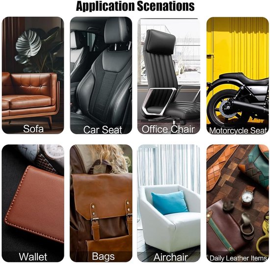 Zelfklevende Kunstleer Zelfklevende Reparatiepleister Voor Leer Voor Meubels, Reparatieset Voor Synthetisch Leer En Vinyl, Sterk Klevende Reparatietape Voor Leren Stoffen Voor Banken, Autostoelen En S — afbeelding 3