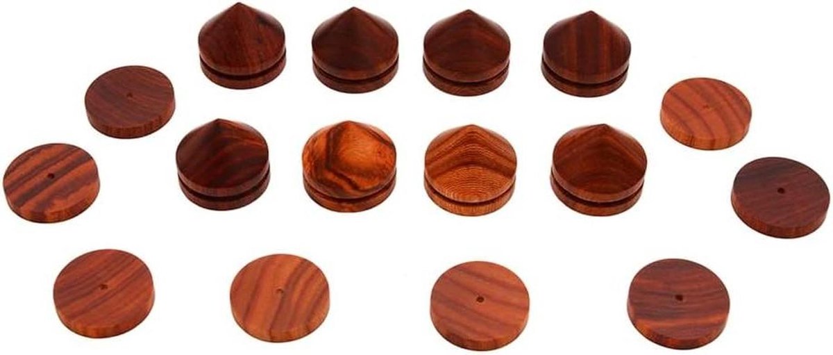 Speaker Isolatie Voeten - Demper Pads - Geluid Verbeteren - Set van 8 - 12x6x3 cm - Bruin