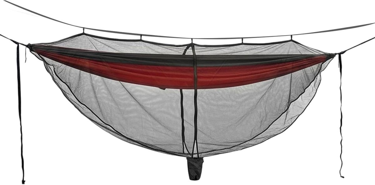 Hangmat Fly Net, outdoor bed met hoge dichtheid en regenhoes, lichtgewicht, ademende hangmat bescherming voor kamperen, wandelen, backpacken, reizen, outdoor slaapgear voor , patio