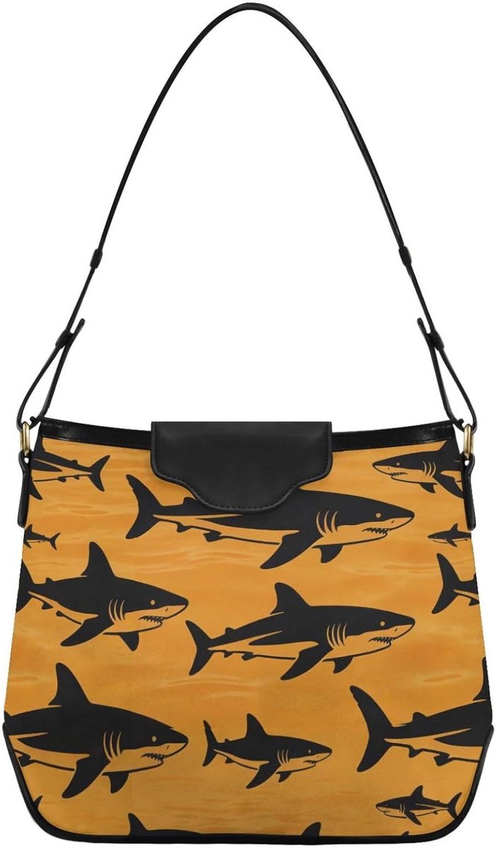 Schoudertas Dames - Handtas Clutch - Dagelijkse Opslag - Afneembare Riem - 33.9 cm Breed - Zwart