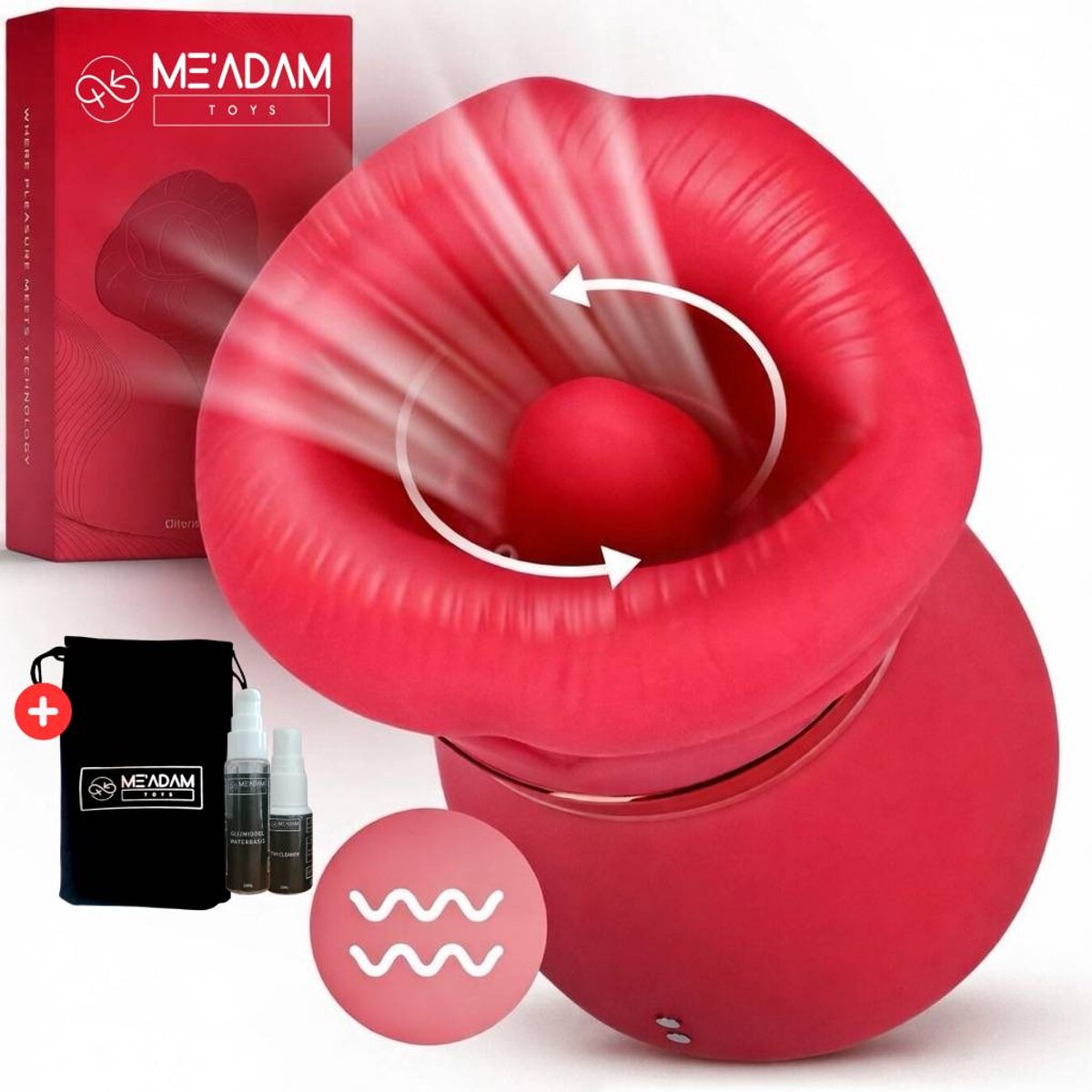 ME'ADAM - Tong Vibrator voor Vrouwen – Clitoris Stimulator met Zuigfunctie – Waterbestendig - Sextoys voor vrouwen
