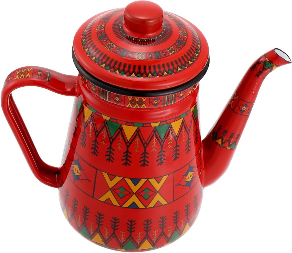 Emaille Koffiepot - Kleine Ketel - Dranken Verwarmen - Efficiënte Warmtegeleiding - 20 x 1