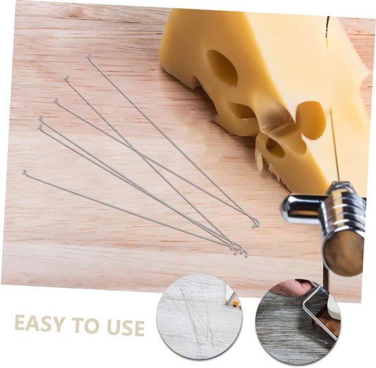 10pcs Cheese Cutter Replacement Cheese Slicer Wire Stainless Steel Cheese Cutter Wire Cheese Wire Cutter Wire Ham Cheese Cutter Wire Cheese Slicer Wire Replace Metal Stainless Steel — afbeelding 5