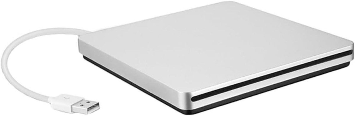 Externe Schijf - Dvd Brander - Data Back-up - Ultradun Ontwerp - 142 cm - Zilver