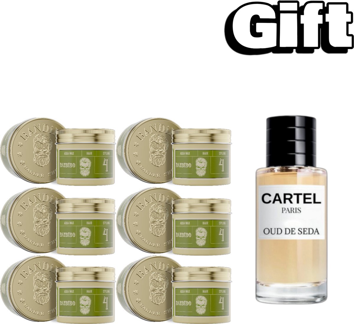 Bandido Aqua Wax Nr4 - 6 Stuks 125ml. + 1x Cartel 50ml GRATIS