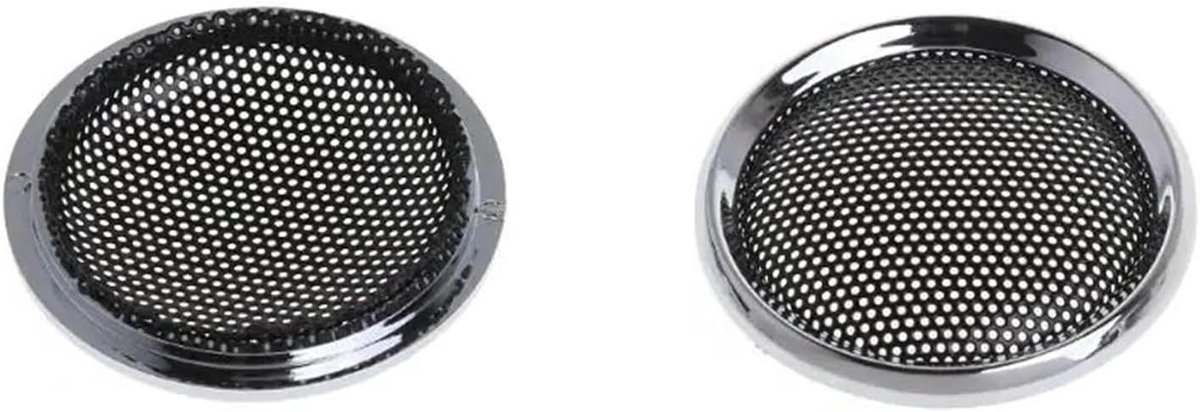 Luidsprekerhoezen - Beschermroosters - Audio Verbetering - Corrosiebestendig - 43 mm Buitendiameter - Zilver