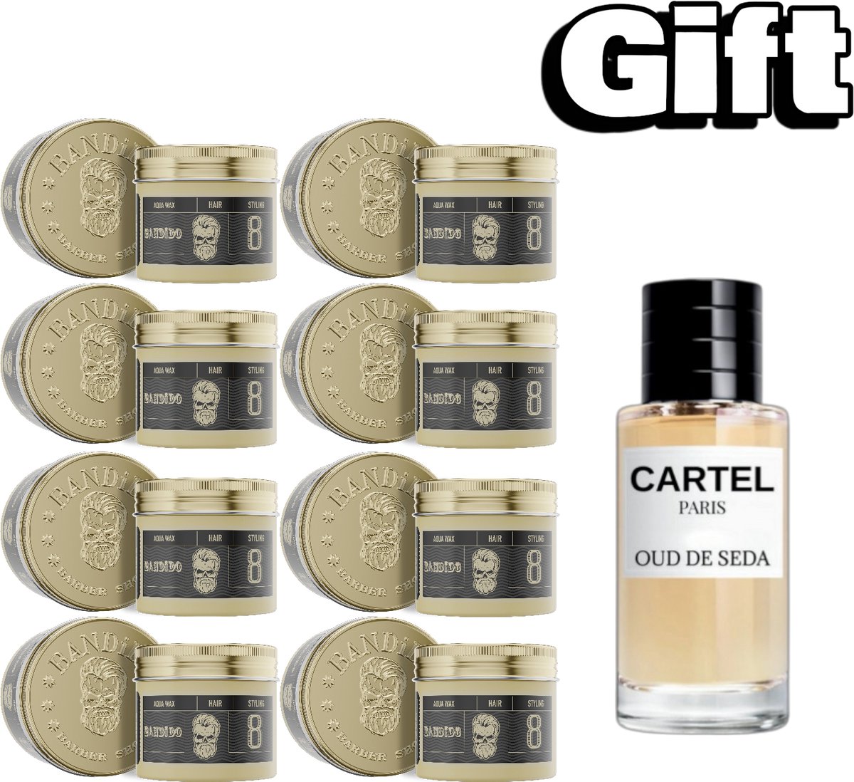 Bandido Aqua Wax Nr 8 - 8x 125ml + Gift Cartel Parfum 50ml