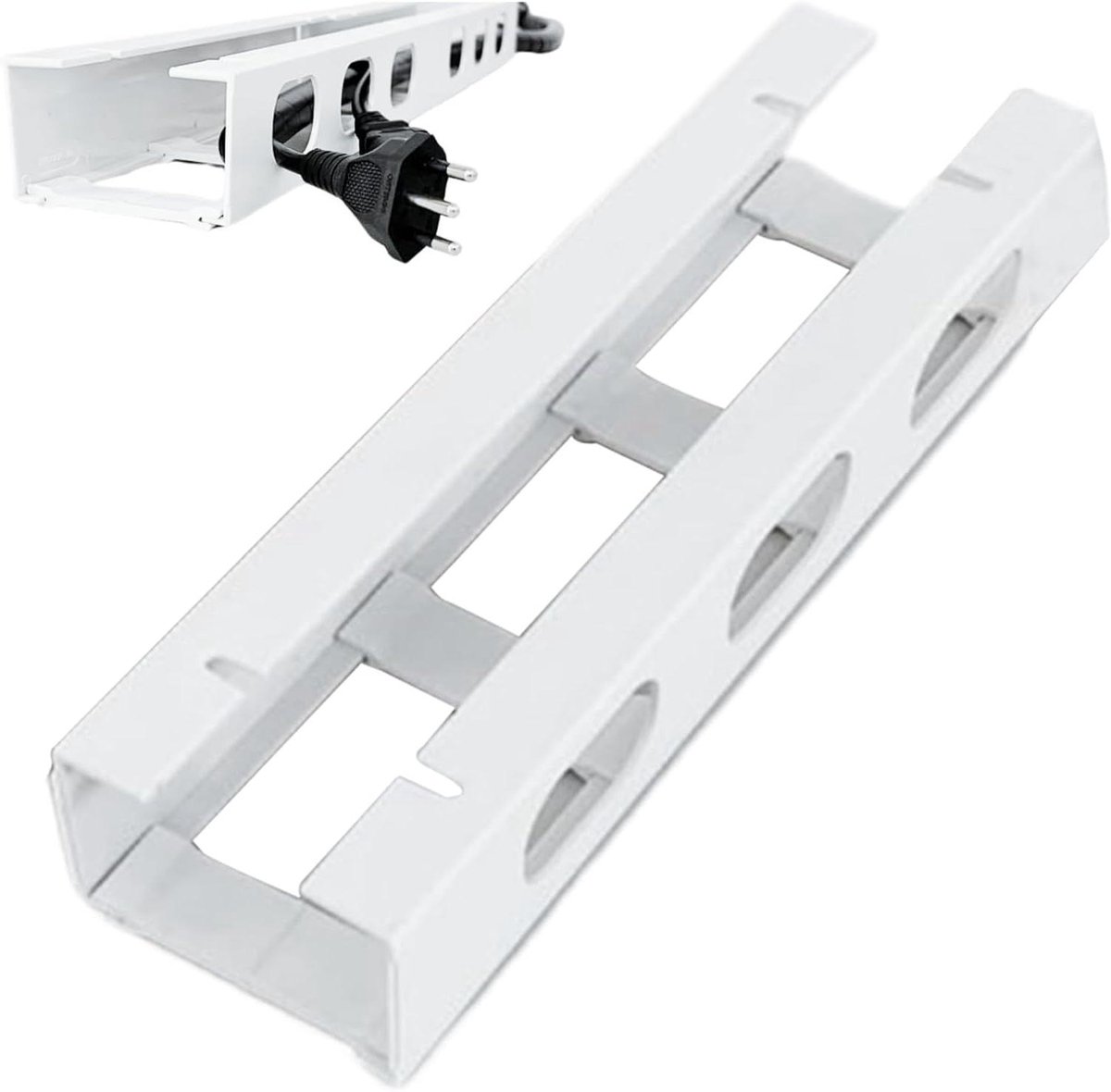 Kabelorganisator Bureau - Draadbeheer - Werkplek Opruimen - Decoratief Ontwerp - 25.7 cm - Wit