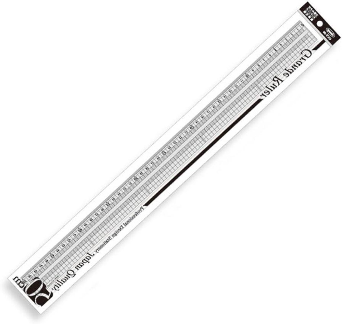 Snijliniaal Kunststof - Geleider Ruler - Precisie Werk - Grote Groef - 50 cm - Transparant