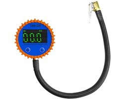 Digitale bandenspanner - Bandendrukmeter - Veilig Rijden - Snelkoppeling - 0-18 bar - Zwart