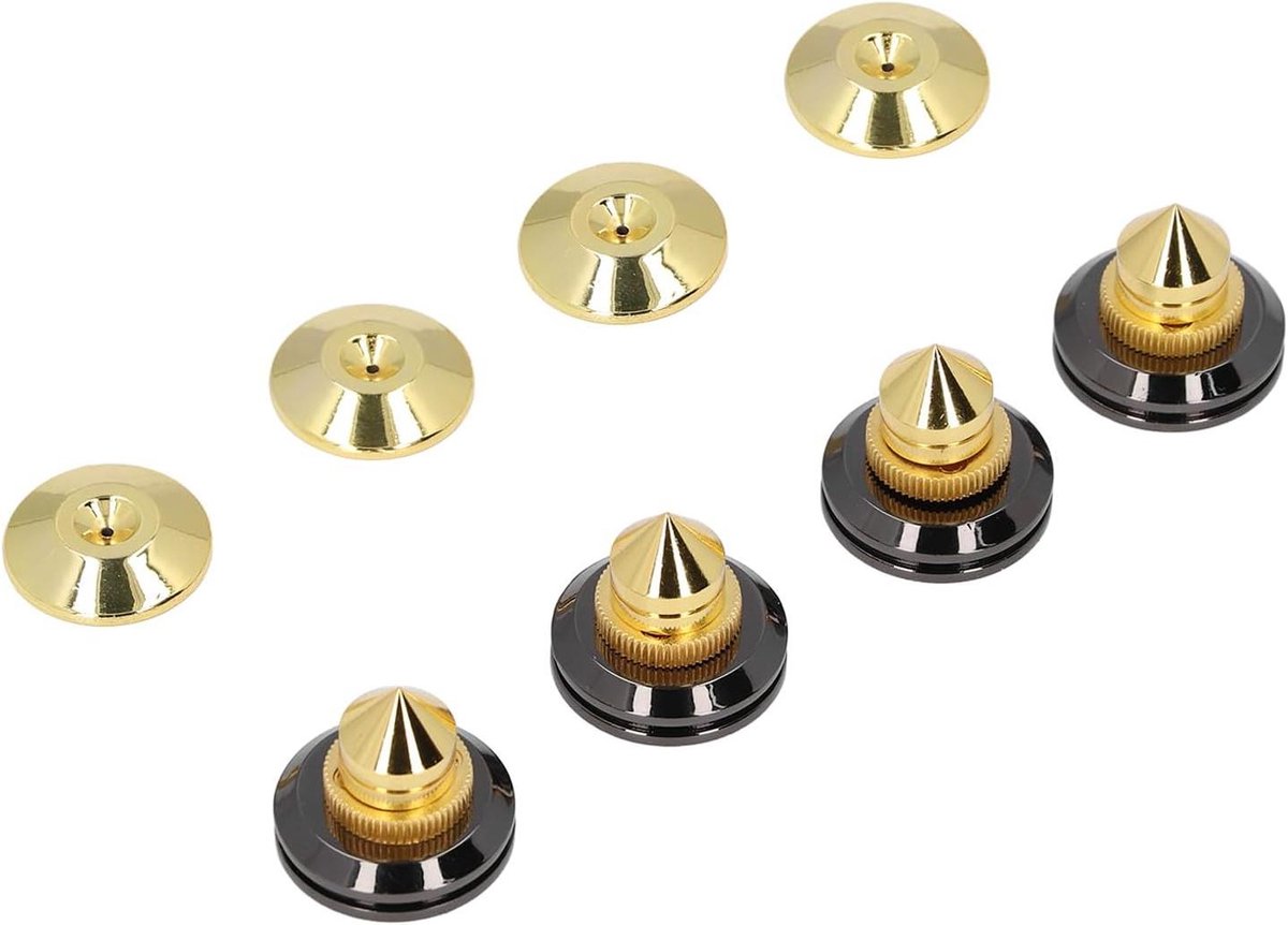 Luidspreker Isolatie Voeten - Speaker Pads Trillingsdempers - Geluid Verbeteren - Aluminiumlegering Constructie - 4 stuks - Zwart