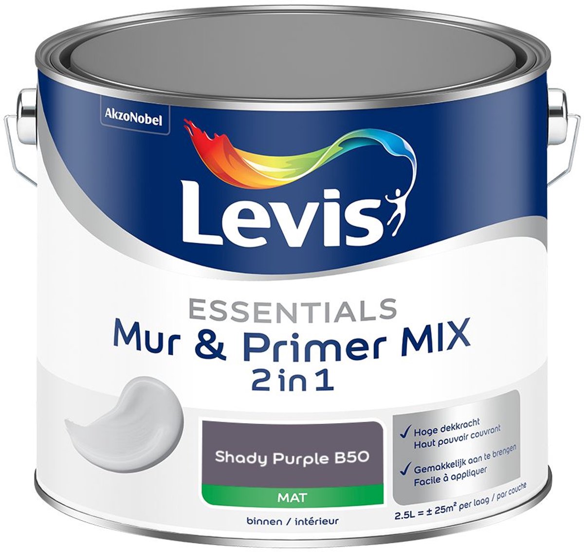 Levis - Essentials Mur & Primer Mix - Shady Purple B50 - Mengverf - 2,5 L