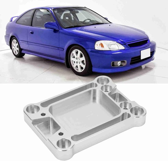 Shifter Basisplaat Kit Duurzaam Aluminium & Roestvrij Staal voor Integra RSX K20 K24 EG EK Zilver — afbeelding 3