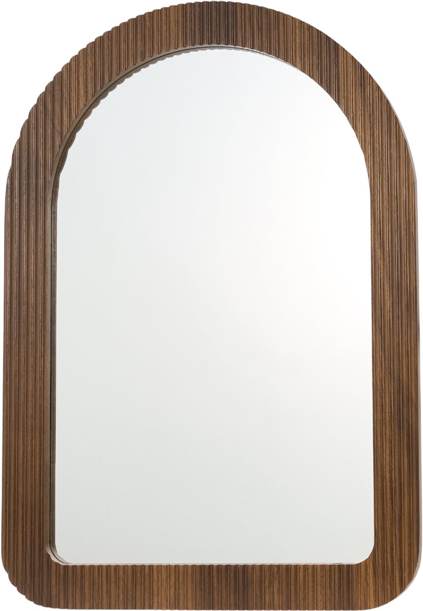 Trendy Meije® Boogspiegel - Walnoot Hout - 80x60 cm - Wandspiegel - Spiegel