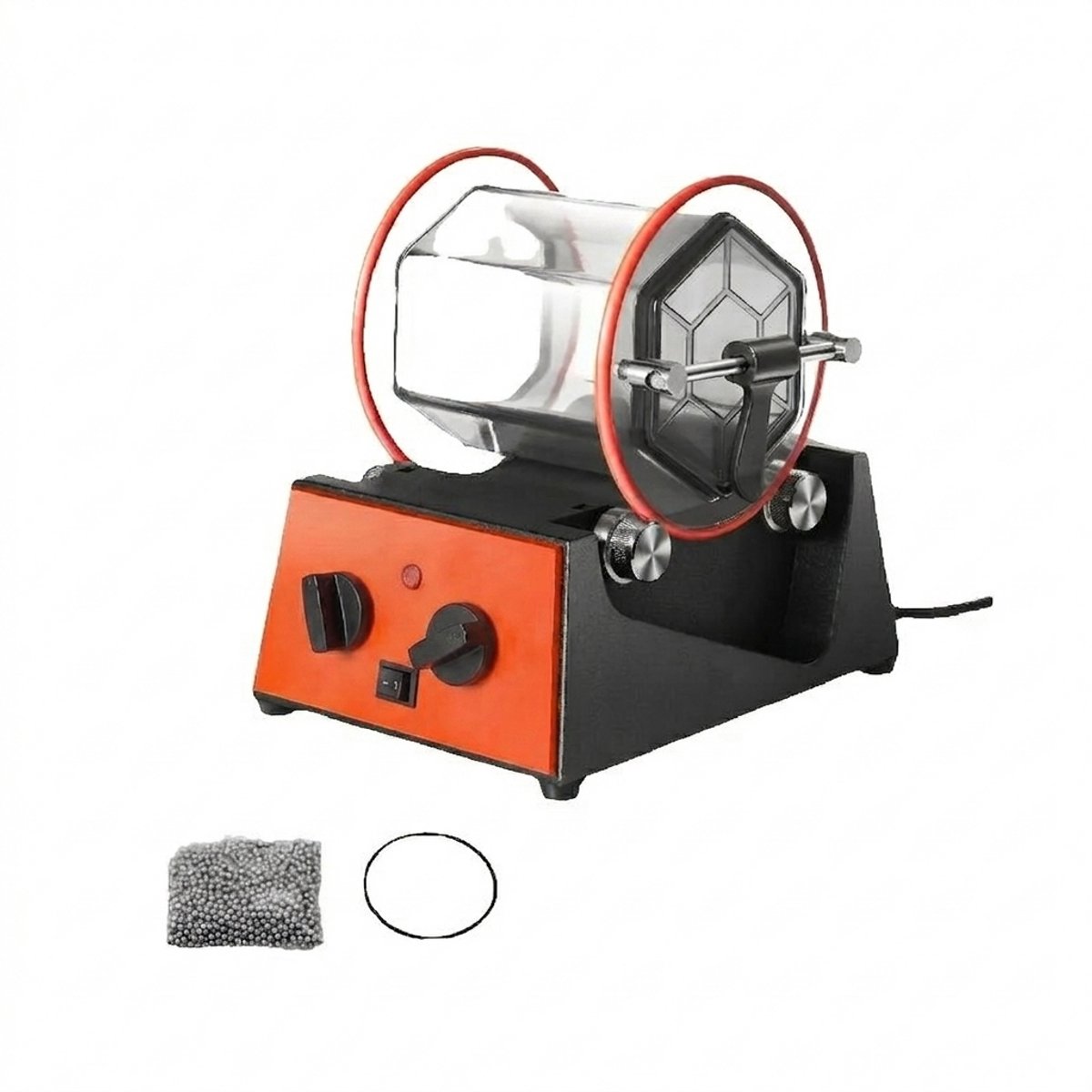 Roterende Polijstmachine 3 kg voor Sieraden Stenen Munten en Metaal - Tumbler met 5 Snelheden Tweerichtingsrotatie en Timer 10 tot 60 Minuten - Polycarbonaat Vat - 220V