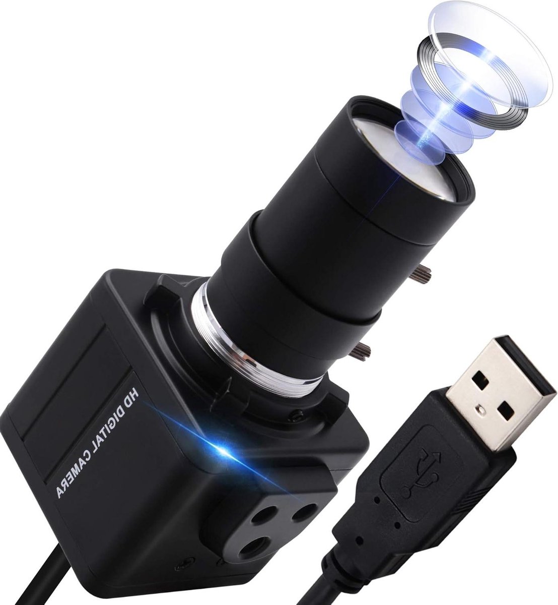 4K Ultra HD Webcam - USB Camera Zoomlens - Professionele Videobellen - 5-50 mm Optische Zoom