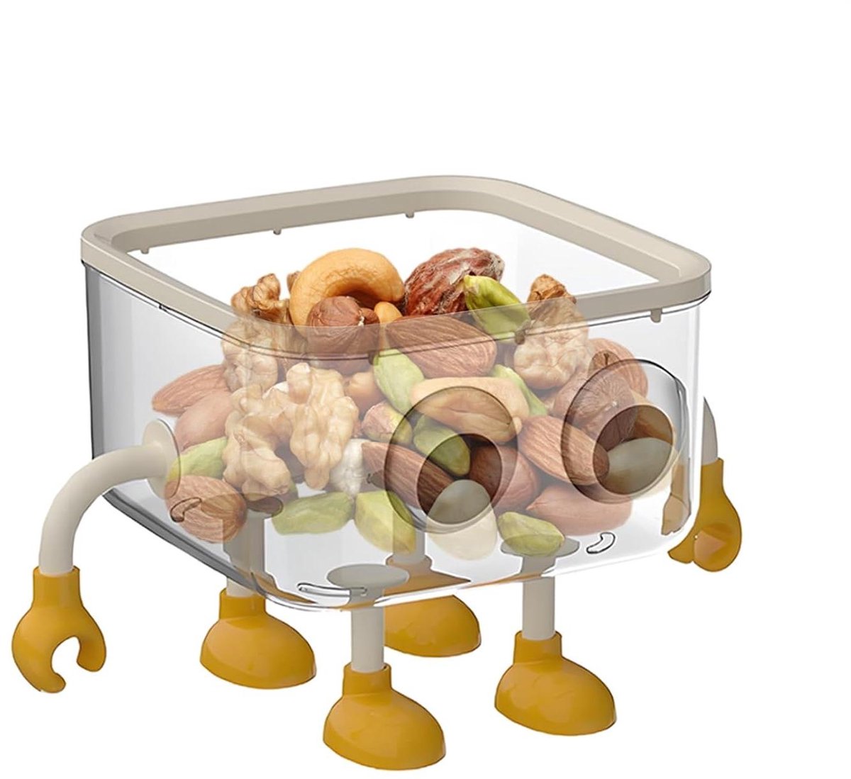 Aanrecht prullenbak - Kantoor afvalemmer - Afvalbeheer thuis - Transparant design - Compact vierkant - Transparant