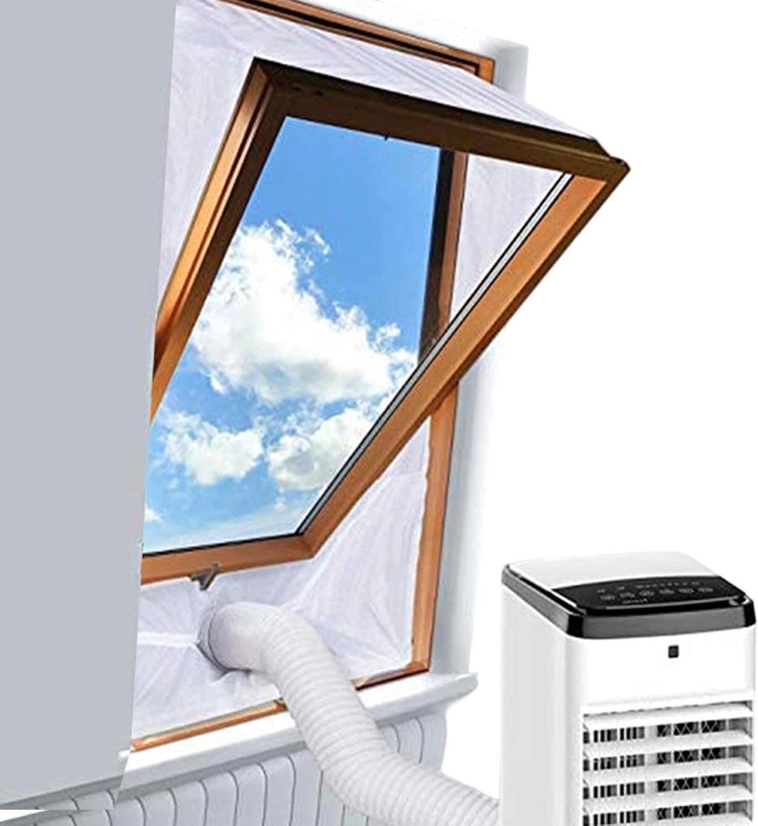 Afdichtingsset Airco - Raamkit - Koelte Behoud - Waterdicht Winddicht - 230 cm - Wit
