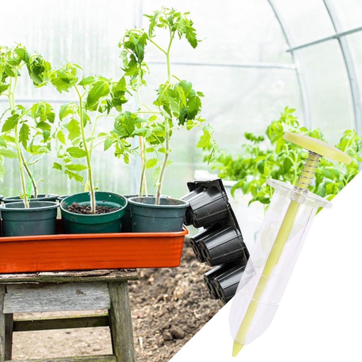 Zaaddispenser - Plantgereedschap - Moeiteloos Zaaien - Ergonomisch Ontwerp - 27 g - Groen