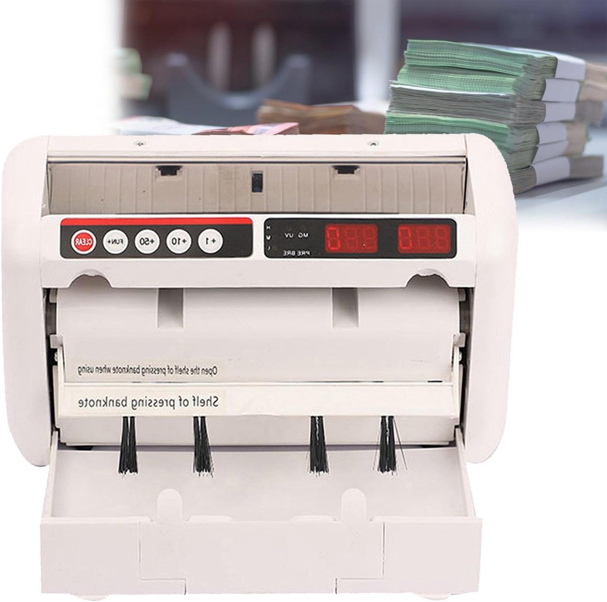 Geldtelmachine, draagbare geldtelmachine met led-display voor winkels en restaurants, snel en gemakkelijk in gebruik.