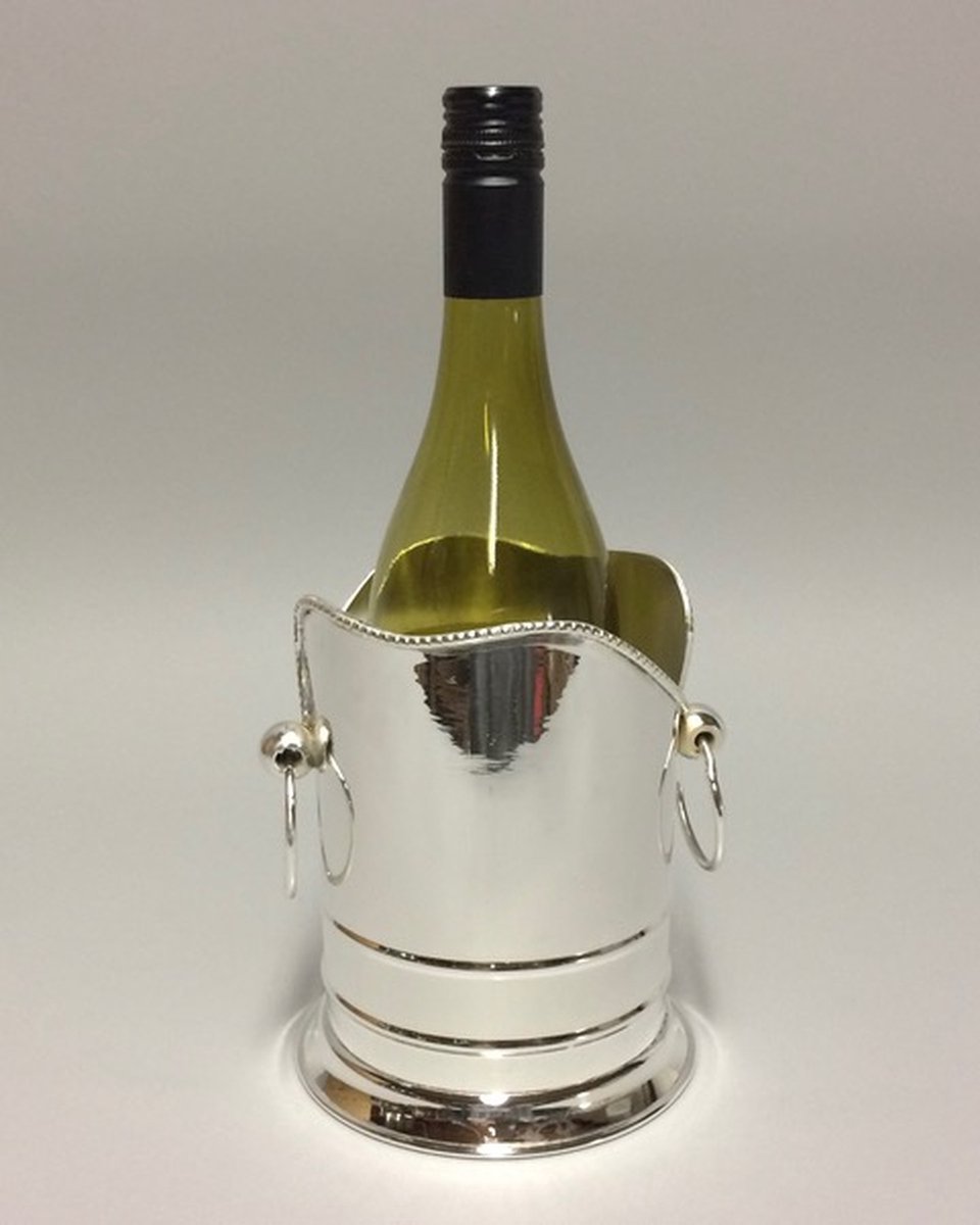 Luxe verzilverde wijnkoeler - 1 fles - Le Solitaire