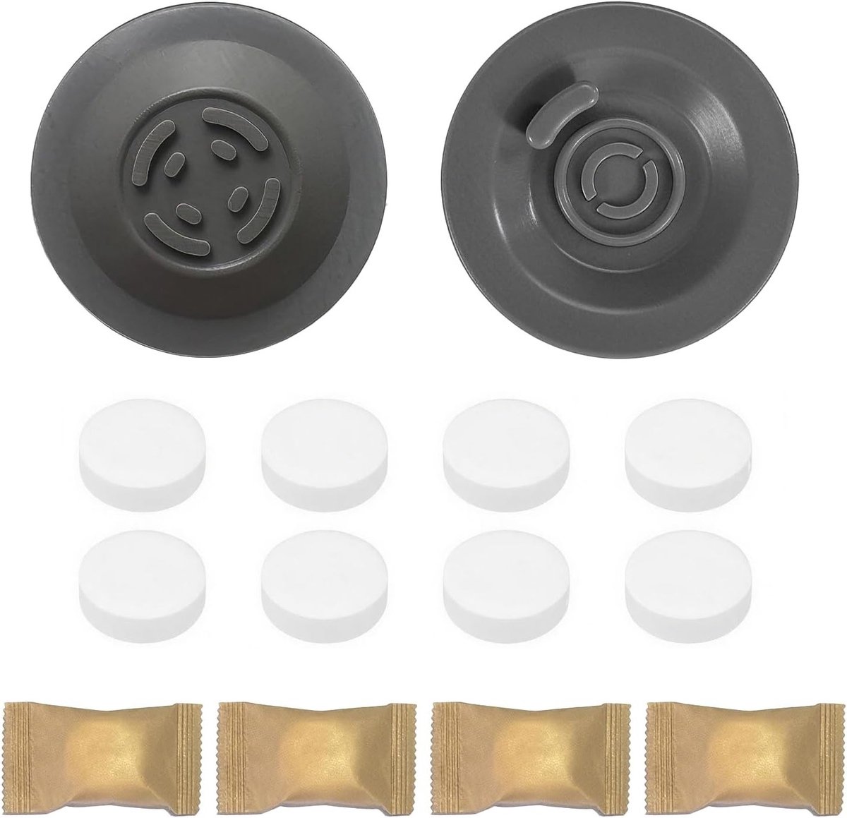 Complete Reinigingsset voor Koffiemachines - 2x 54mm Blindfilter Siliconen Schijven en 12 Reinigingstabletten voor Effectief Onderhoud en Langdurige Prestaties