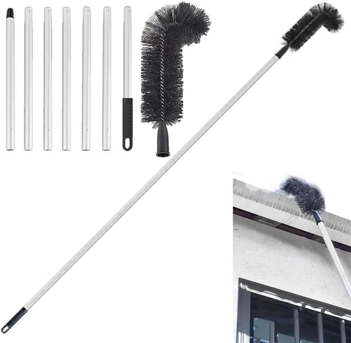 Goot Cleaner - Dakgoot Reiniger - Verstoppingen Verwijderen - Intrekbare Steel - 228 cm Le