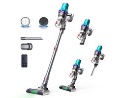 Avalue 3-in-1 Stelstofzuiger Draadloos – 300W – 32kPa Zuigkracht – 60 min – 4 Opzetstukken – Zonder Zak – Voor Thuis en Auto
